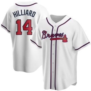 Sam Hilliard Men's Atlanta Braves White 2022 Program Jersey - Gold Authentic